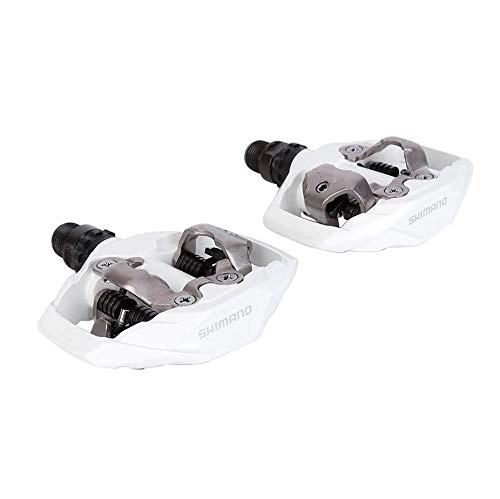 Mountain Bike Pedal : Fit For Shimano / Fit For PD-M530 Black MTB Mountain XC Clipless Bike SPD Bicycle Cycling Pedals Cleats PD M530 Pedal (Color : White)
