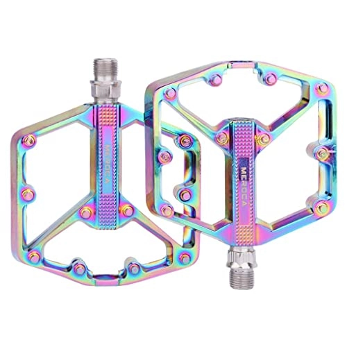 Mountain Bike Pedal : FITYLE 2Pcs Bicycle Pedals 9 / 16 for MTB, Mountain Road Bicycle Flat Pedal MTB Bike Pedals - Colorful