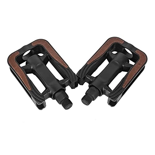 Mountain Bike Pedal : FIVENUM Mountain Bike Bicycle Pedals Ultra-light Non-slip Road Bicycle Pedals Bicycle Accessories Bearing Reflective Bicycle Pedals (Color : Black)