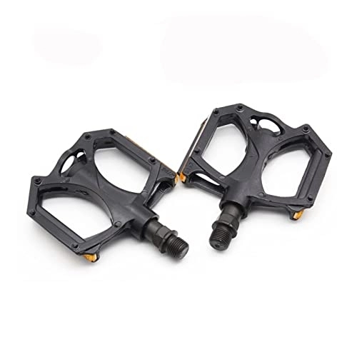 Mountain Bike Pedal : FIVENUM Pedal M195 Aluminum Alloy MTB Bike Pedals 2DU Bearing Ultralight Pedal Mountain Bicycle Parts With Reflector (Color : Black)