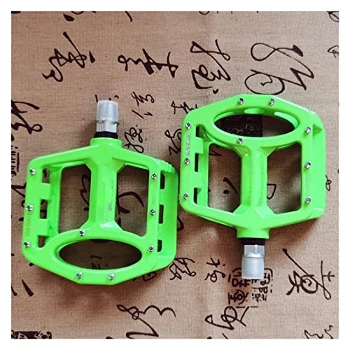 Mountain Bike Pedal : FIVENUM Ultralight Non-slip Magnesium Alloy Road Bike Pedals Mountain Bicycle Pedal Bike Parts Accessories (Color : Green)