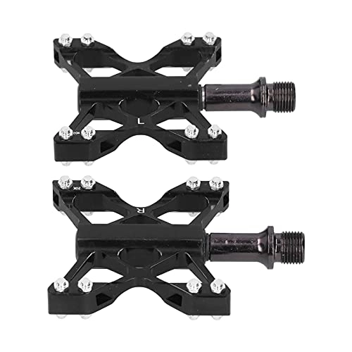 Mountain Bike Pedal : Flat Bike Pedals, Aluminum Platform Bike Pedal, Aluminum Alloy and Molybdenum Steel, Exquisite Appearance for Mountain Bikes