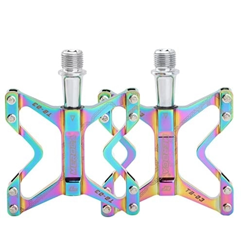 Mountain Bike Pedal : Flat Bike Pedals Road 3 Sealed Bearings Bicycle Pedals Mountain Bike Pedals Wide Platform Pedales Bearing Anodizing Bicycle Pedals for BMX MTB Road Bicycle Delivery Time: 4-10 Days, Multi colored