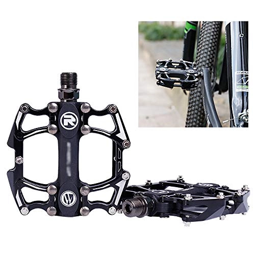 Mountain Bike Pedal : FLBTY Bicycle Pedals, Mountain Bike Anti-skid Pedal Riding Equipment Accessories, Aluminum Alloy Material Is Lighter, Sealed and Dustproof, Durable