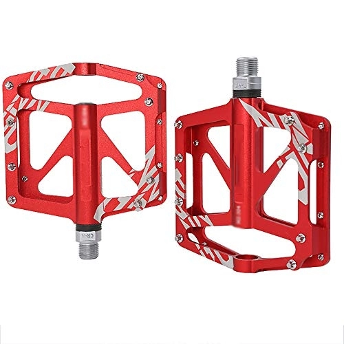 Mountain Bike Pedal : FLBTY Bicycle Pedals, Riding Equipment, Lightweight Aluminum Alloy Accessories, Universal Pedals for Mountain Bikes, High-strength Bearings, Pedals, and Large Treads