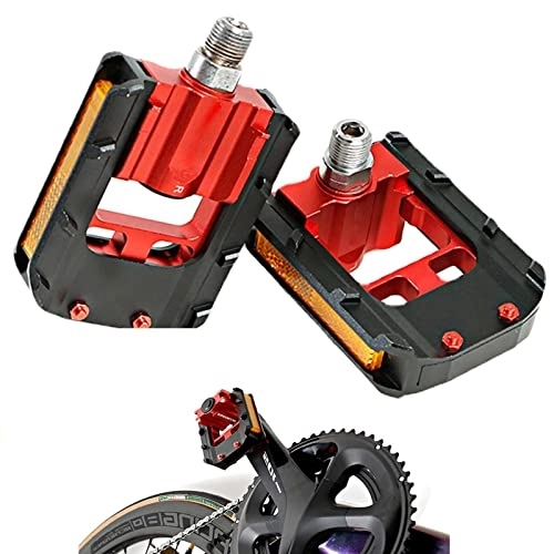 Mountain Bike Pedal : Flyhome 2 Pcs Bike Pedals, Mountain Bike Pedals With Removable Studs - Bike Platform Pedals Non-Slip Lightweight Durable Fits Most Adult Bikes