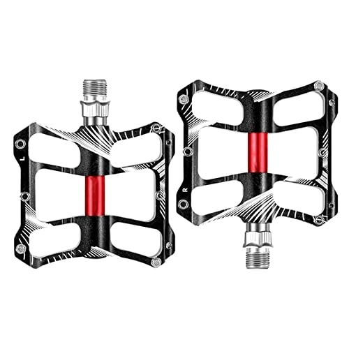 Mountain Bike Pedal : FMOPQ Bicycle Anti-Skid Accessories Bicycle Black Pedals Sealed Bearings Mountain Bike Widened Aluminum Pedals