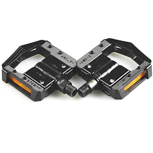 Mountain Bike Pedal : Folding Bicycle Pedals MTB Mountain Bike Pedal Aluminum Folded 2 DU Bearing with Reflector Anti-Slip Bicycle Parts