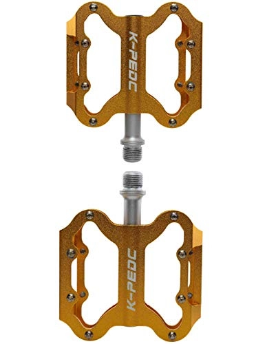 Mountain Bike Pedal : Folding bike pedals, Aluminum Antiskid Durable Bicycle Cycling Pedals, Aluminum mountain bike pedals