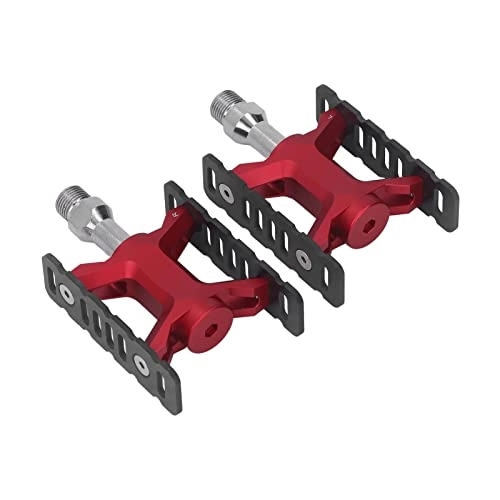 Mountain Bike Pedal : FOLOSAFENAR Bike Pedals, DU Bearing Flexible Rust Proof Prevent Slip Replacement Bicycle Pedals for Mountain Bikes(Red)