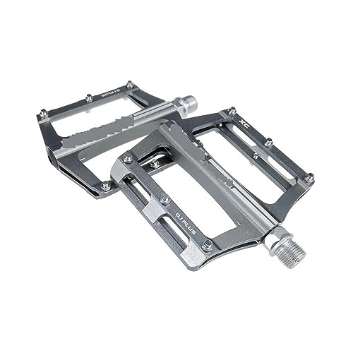Mountain Bike Pedal : footboard 0.1PLUS New MTB Mountain Bike Wide Comfort Bearing Pedals Road Ultralight Bike Flat Palin Pedal Slip Pedal Bike Accessories Perfect for replacing your old parts. (Color : Light Grey)