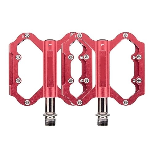 Mountain Bike Pedal : footboard Bicycle Pedal Non-slip Aluminum Alloy 3 Bearing Ultralight Pedal Mountain Road Bike Cycling Accessories 3 Colors Perfect for replacing your old parts. (Color : M78-Red)