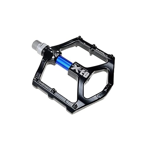 Mountain Bike Pedal : footboard Ultralight Mountain Bike Pedals BMX Non-slip Road Flat MTB Bicycle Pedal Magnesium Alloy Platform Sealed Bearing Cycling Parts Perfect for replacing your old parts. (Color : Blue)