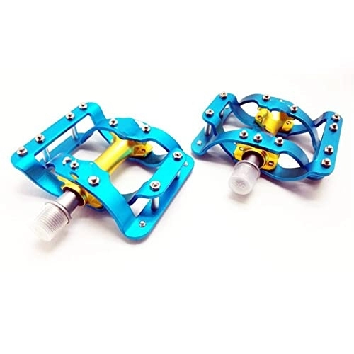 Mountain Bike Pedal : For Mountain Bicycle Pedals Mtb Bmx Road Bike3 Bearings Bearing Pedal Downhill Anti-skid Ultralight Aluminum Cycling Pedal (Color : Light green)