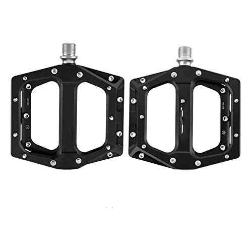 Mountain Bike Pedal : For Mountain Bike Pedals MTB Pedal Aluminum Bicycle Wide Platform Flat Pedals Sealed Bearing Bicycle Pedals (Color : MZ-326 black)