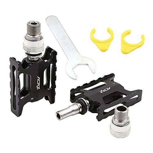 Mountain Bike Pedal : freneci Folding Bike Pedal Cycling Mountain Road Bicycle Non-Slip Wrench & Spacers Durable Strong Flat Light Hardware Quick Release Pedals for Brompton