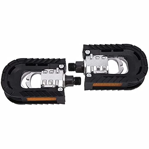 Mountain Bike Pedal : FSJD Bicycle Pedal, 1 Pair Foldable Mountain Bike Pedals Road Bike Pedals Lightweight Bicycle Bearing Pedals, Black, 9.8cm×7cm×3cm