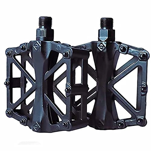 Mountain Bike Pedal : FSJD Cycling Bike Pedals Lightweight Stable Anti skid Durable, Bicycle Pedals for Road / Mountain Bike, Black, 12cm×10cm×1.4cm
