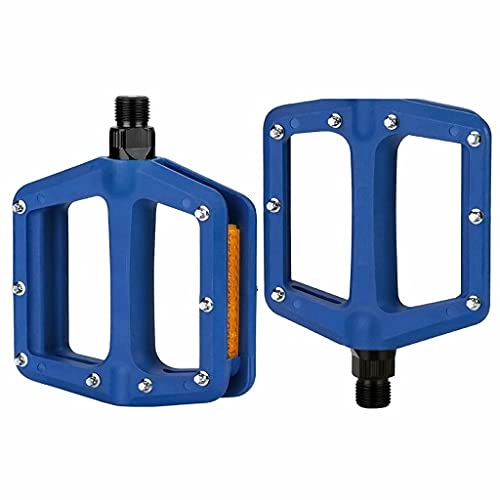 Mountain Bike Pedal : FSJD Mountain Bike Pedals Antiskid Durable Lightweight Composite Bicycle Colorful Pedals 1 Pair, Blue, 10.3cm×10.8cm×2.7cm