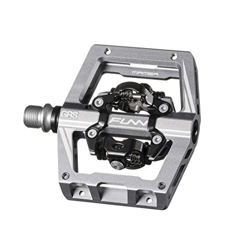 Mountain Bike Pedal : Funn Mamba S MTB Clipless Pedals, Double Sided Clip Compact Platform Mountain Bike Pedals, Compatible with SPD Cleats, 9 / 16-Inch CrMo Axle Bicycle Pedals for MTB / BMX / Gravel Cycling(Gray)