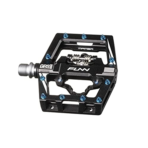 Mountain Bike Pedal : Funn Mamba S MTB Clipless Pedals, Single Sided Clip Mountain Bike Pedals, Compatible with SPD Cleats, 9 / 16-Inch CrMo Axle Bicycle Pedals for MTB / BMX / Gravel Cycling (Black)