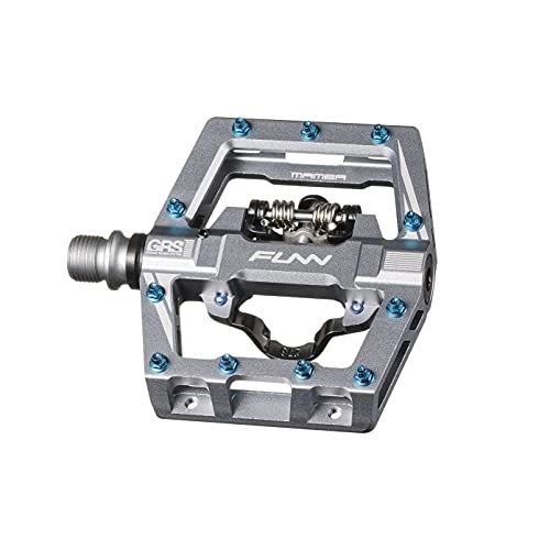 Mountain Bike Pedal : Funn Mamba S MTB Clipless Pedals, Single Sided Clip Mountain Bike Pedals, Compatible with SPD Cleats, 9 / 16-Inch CrMo Axle Bicycle Pedals for MTB / BMX / Gravel Cycling (Gray)