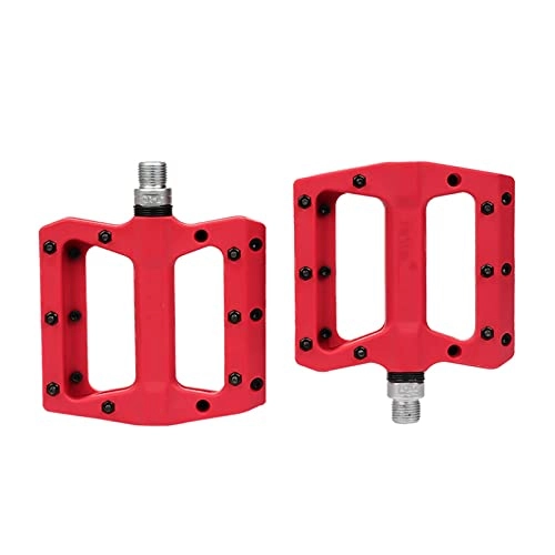 Mountain Bike Pedal : FXDCY Mountain Bike Pedal Bicycle Flat Pedal Multicolor Bicycle Pedal Accessories (Color : Red)