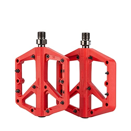 Mountain Bike Pedal : FXDCY Mountain Bike Pedal BMX Pedal Bike Flat Pedal Mountain Bike Bicycle Parts (Color : Red)
