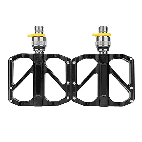 Mountain Bike Pedal : FXJJHXZP Bicycle Pedal Quick Release Type Bearing Pedal Anti-skid Pedal Bearing Quick Release Aluminum Alloy Bicycle Accessories (Color : 3)