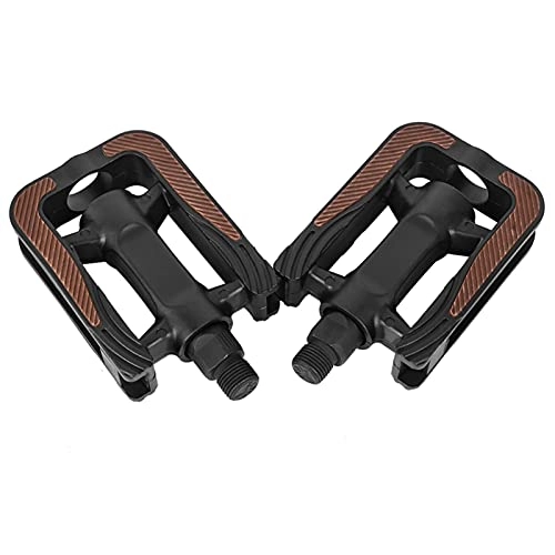 Mountain Bike Pedal : FXJJHXZP MTB Road Bike Pedals Mountain Ultralight Wide Flat Foot Plat Cycling Bike Bicycle Accessories Anti-slip Pedals 1Pair (Color : Black)