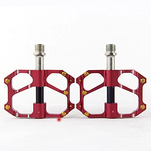 Mountain Bike Pedal : FXJJHXZP Road / MTB Bike Pedal CK- K11 Aluminum Alloy Bicycle Pedals Bike Pedal with Removable Anti-Skid Nails Outdoor Bicycle Parts (Color : Red)
