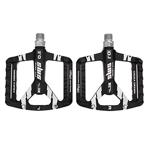Mountain Bike Pedal : Fyearfly Bicycle Pedals, 1 Pair Mountain Bike Road Bicycle Aluminium Alloy Pedal Replacement Accessory for Mountain Bike(black)