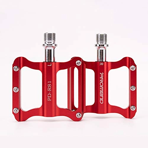 Mountain Bike Pedal : FYLY-Bicycle Pedals, Aluminum Alloy Bike Pedals, Lightweight Non-Slip 9 / 16 Inch Bicycle Platform Pedals, for Road Cycling, Red