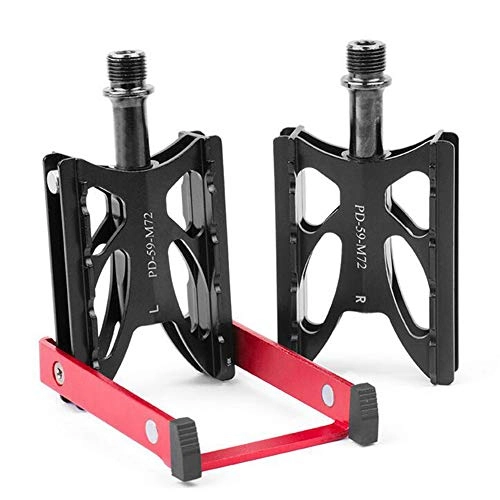 Mountain Bike Pedal : FYLY-MTB Pedals, 9 / 16" Mountain Bike Pedals, Universal Aluminum Alloy Bicycle Platform Pedals with Feet Support, for Road BMX MTB Bike