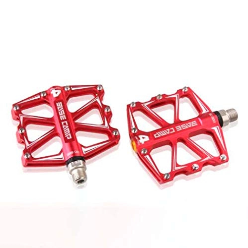 Mountain Bike Pedal : G.Z Bicycle Pedal, Aluminum Alloy 3 Bearing Pedal, 9 / 16 Inch Spindle Mountain Bike Pedal, Suitable for Road, Road Bike, Mountain Bike, Bicycle, red