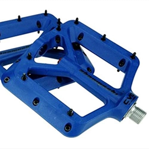 Mountain Bike Pedal : GALSOR Mountain Bike Pedals Durable Bicycle Cycling Bike Pedals Pedals (Color : Blue, Size : 118x120x21mm)