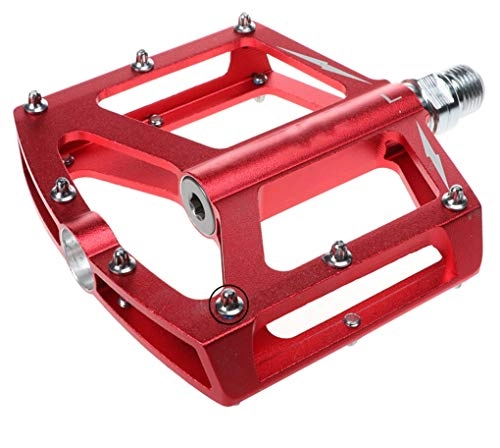 Mountain Bike Pedal : GAOLEI1 Bike Pedals Aluminum Alloy Mountain Bike Pedal Du Sealed Bearing Bicycle Pedal Robust And Durable Bicycle Accessories Easy To Install 16.5 * 98 * 119mm (red)