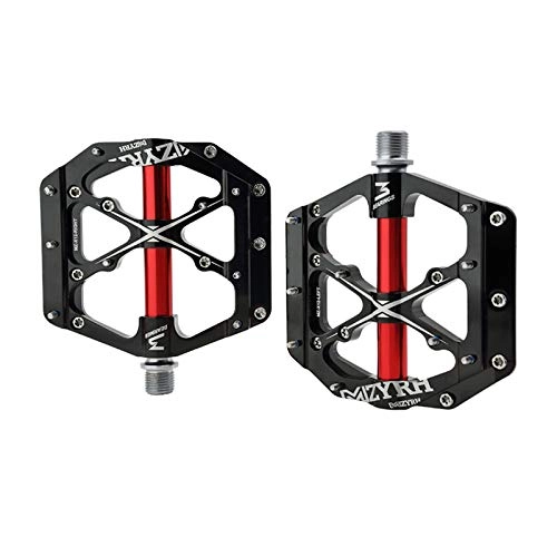Mountain Bike Pedal : GAOword Mountain Bike Pedals, New Aluminum Antiskid Ultralight Durable Bicycle Cycling Pedals Ultra Strong Colorful CNC 3 Sealed Bearings for MTB BMX Road Bicycle, Black