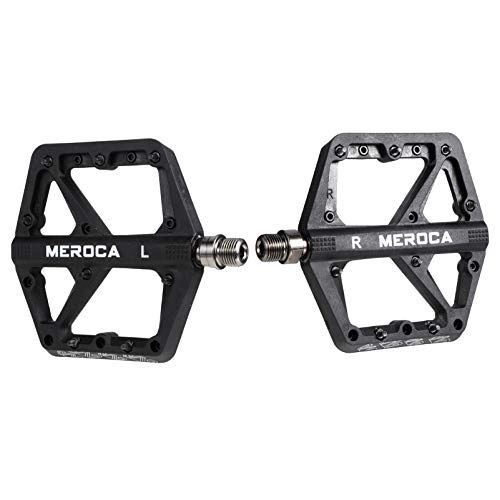 Mountain Bike Pedal : Garneck Pair of Bicycle Pedals Nylon Mountain Bike Pedals Non-Slip Black Mountain Bike Road Bike MTB BMX Platform Pedals Replacement Bicycle Parts Outdoor Cycling Accessories