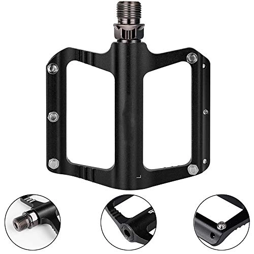Mountain Bike Pedal : GBLF Bicycle Pedal, Mountain Bikes Pedals, Aluminum Alloy, Anti-Slip, Ultra-Light, Load-bearing Pedals, Bicycle Bike Parts, Bicycle Accessories, Mountain Bike Flat Pedals. 15 * 110 * 85mm / black