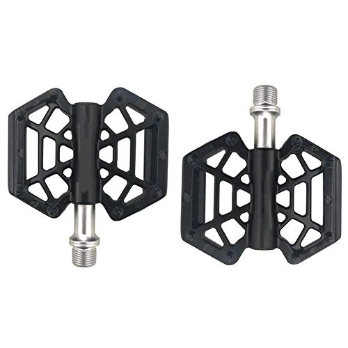 Mountain Bike Pedal : GENFALIN Outdoor sports Mountain Bike Pedals, CNC Machined Alloy Body 9 / 16" Cycling Sealed 3 Bearing NonSlip Pedals (Black) Bicycle Parts
