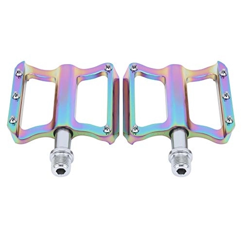 Mountain Bike Pedal : Germerse Bicycle Pedal, Road Bike Pedal, 10x80x20mm 9 / 16 Thread Bicycle Platform Flat Pedals Lightweight for MTB Bike Mountain Bikes(Bright color)