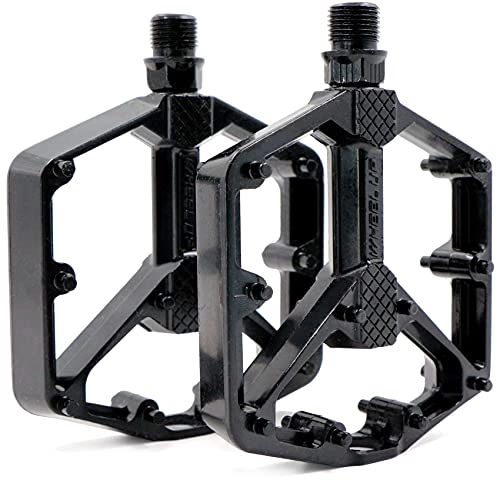 Mountain Bike Pedal : gexuamz Bicycle pedals, mountain bike, road bike, 1 pair of aluminium alloy, non-slip bicycle pedals, axle diameter 9 / 16 inches, strong and robust for all bicycle types.