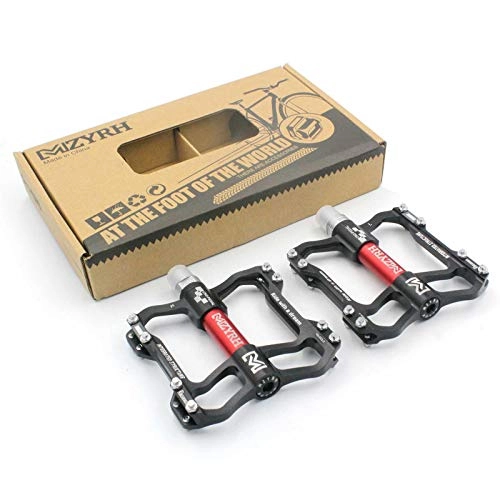 Mountain Bike Pedal : Gihunk Mountain Bike Pedals, 1 Pair Road Bike Pedals Universal 9 / 16-inch Lightweight Non-Slip Aluminum Platform Pedal Ultra Sealed Bearing for Road Mountain BMX MTB Bicycle - Black