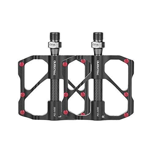 Mountain Bike Pedal : GOEXM Mountain Bike Pedals Lightweight Aluminum Alloy Bicycle Pedal Non-Slip 3 Brearings Cycling Platform Flat Pedals for MTB BMX Road Bike (Black)