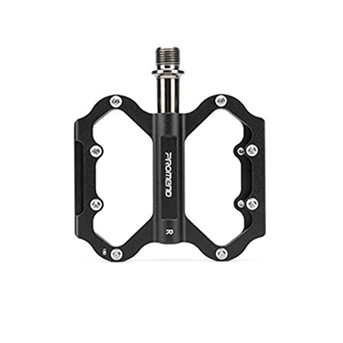 Mountain Bike Pedal : GOODLQ Mountain Bike Bicycle Pedals Aluminum Alloy Palin Bearing Pedals Bicycle Accessories, Black