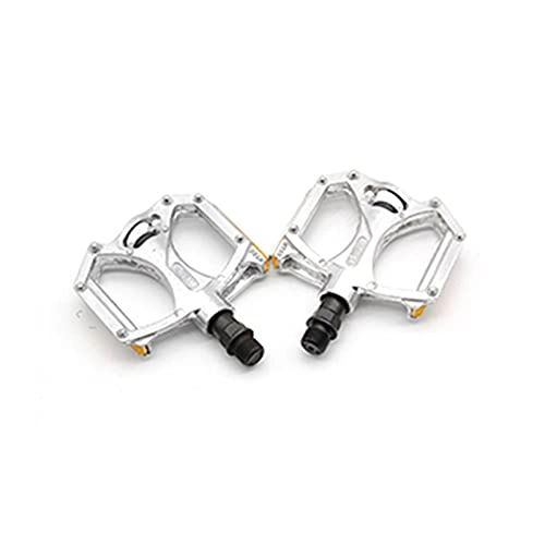 Mountain Bike Pedal : Goodvk Bike Pedals Bike Pedal Aluminum Alloy MTB Bike Pedals Bearing with Mountain Bicycle Parts Easy to Operate (Color : Silver, Size : 10x10x2.62cm)