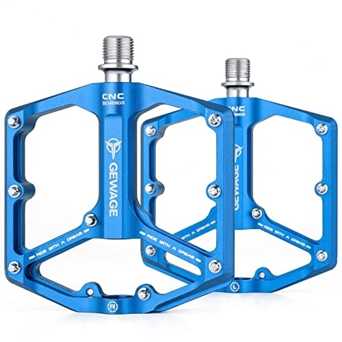 Mountain Bike Pedal : gormyel Mountain Bike Pedal - Mountain Bike Aluminum Alloy Non-Slip Pedal | Cycling Sealed Bearing Pedals, With Three Built-In High-Bearings