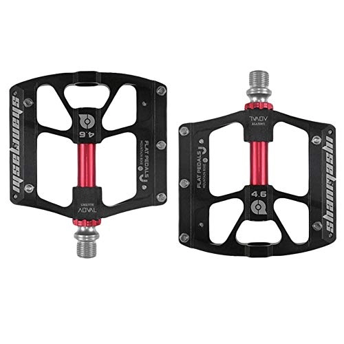 Mountain Bike Pedal : Grandnessry New 4.6 6 Bearing Mountain Bike Pedals with Wide Axle Comfortable