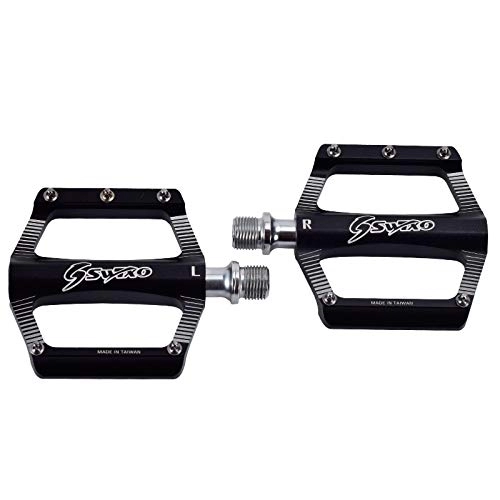 Mountain Bike Pedal : GRTE Bicycle Cycling Bike Pedals, 9 / 16" Electroplated Dazzling Pedals Aluminium Alloy Mountain Bike Pedals Road Bike Folding Bike Universal Pedals, B